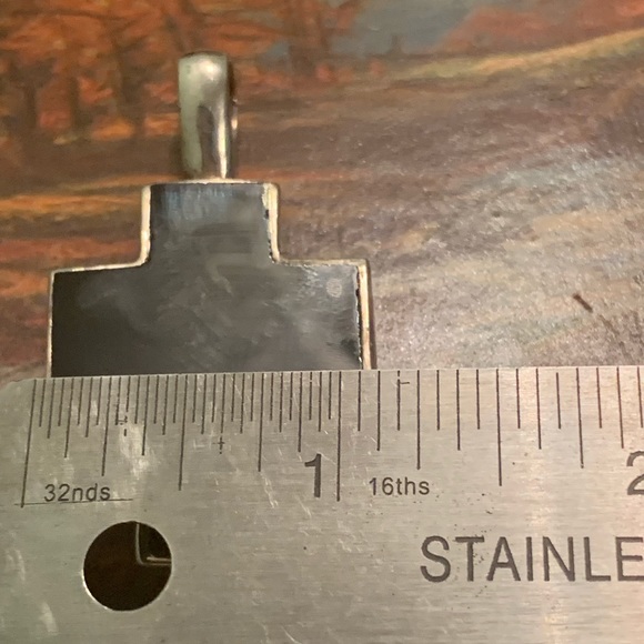 onyx and sterling silver pendant - Picture 8 of 10